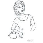 Dibujo para colorear Dibujo De Chica Con Bolso De Brazo Para Pintar Y Colorear