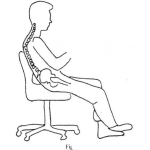 Dibujo para colorear Dibujo De Una Postura Incorrecta Para La Columna Vertebral