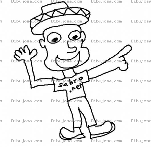 Dibujo para colorear Dibujo Del Charrito De Sabro Punto Net Para Pintar Y Colorearpara