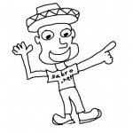 Dibujo para colorear Dibujo Del Charrito De Sabro Punto Net Para Pintar Y Colorearpara
