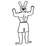 Dibujo para colorear Colorear Conejo Fortachon