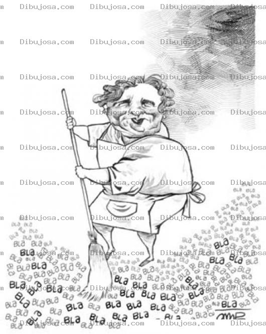 Dibujo para colorear Dibujo De Hombre Barriendo Chismes Habladurias Y Palabrerias Bla Bla Bla Bla Para Colorear Y Pintar