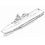 Dibujo para colorear Dibujo De Barco Porta Aviones Para Pintar Y Colorear