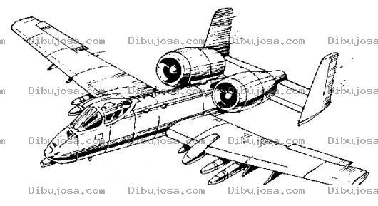 Dibujo para colorear Dibujo De Avion Bombardero Para Pintar Y Colorear Avion Militar De Guerra