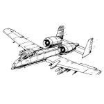Dibujo para colorear Dibujo De Avion Bombardero Para Pintar Y Colorear Avion Militar De Guerra