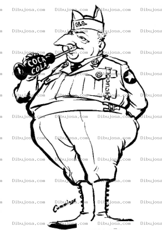 Dibujo para colorear Dibujo De Militar Tomando Cocacola Para Pintar Y Colorear Cocacolacocacola