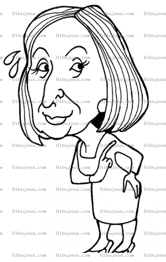 Dibujo para colorear Dibujo De Mujer Nerviosa Sudando Frio Para Pintar Y Colorear