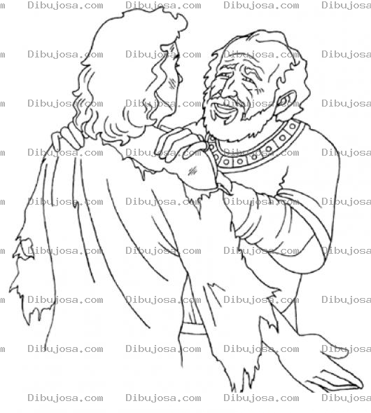 Dibujo para colorear Dibujo Del Hijo Prodigo Harapiento Para Pintar Y Colorear Hombre Con Harapos