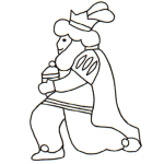 Dibujo para colorear Dibujo De Rey Mago Para Pintar Y Colorear Reymago