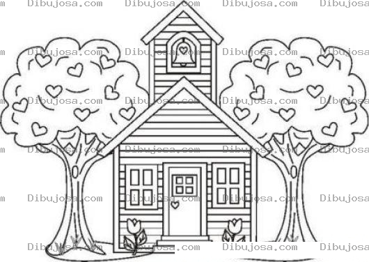 Dibujo para colorear colorear casa