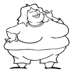 Dibujo para colorear Dibujo De Mujer Obesa Para Pintar Y Colorear Gorda Rellolla y guatona