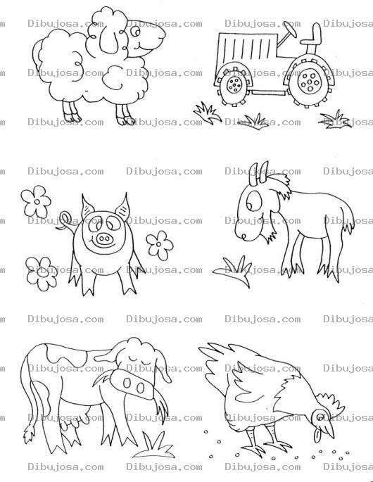 Dibujo para colorear Animales De Granja Para Pintar Y Colorear