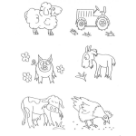Dibujo para colorear Animales De Granja Para Pintar Y Colorear