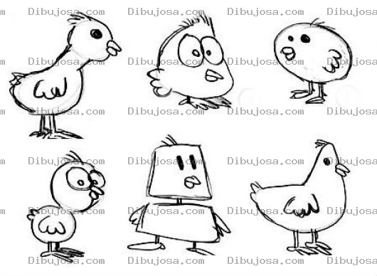 Dibujo para colorear Dibujo De Pollitos Para Pintar Y Colorear