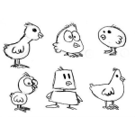 Dibujo para colorear Dibujo De Pollitos Para Pintar Y Colorear