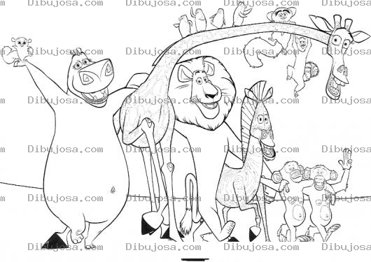 Dibujo para colorear Colorear Animales De Madagascar