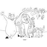 Dibujo para colorear Colorear Animales De Madagascar