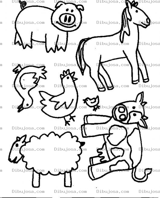 Dibujo para colorear Animales Del Campo Para Pintar Y Colorear