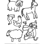 Dibujo para colorear Animales Del Campo Para Pintar Y Colorear