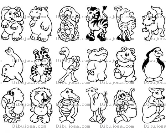 Dibujo para colorear Dibujo De Animales Del Zoologico Para Pintar Y Colorear