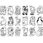 Dibujo para colorear Dibujo De Animales Del Zoologico Para Pintar Y Colorear