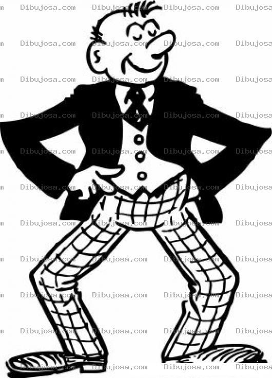 Dibujo para colorear Dibujo De Juanito Automatico Para Pintar Y Colorear Pantalon De Cuadros