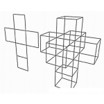 Dibujo para colorear Dibujo De Cruz Tridimensional Para Pintar Y Colorear Cruz3d