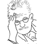 Dibujo para colorear Dibujo De Hombre Pensando Para Pintar Y Colorear