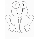 Dibujo para colorear Colorear Ranita Facebook