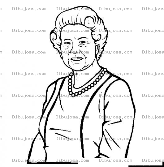 Dibujo para colorear Dibujo De La Reyna Elizabet Para Pintar Y Colorear A La Reina Elizabeth