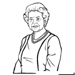 Dibujo para colorear Dibujo De La Reyna Elizabet Para Pintar Y Colorear A La Reina Elizabeth