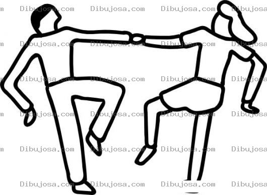 Dibujo para colorear Colorear Pareja Bailando