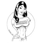 Dibujo para colorear Dibujo De Chica Morena Bonita Para Pintar Y Colorear Morenamorena