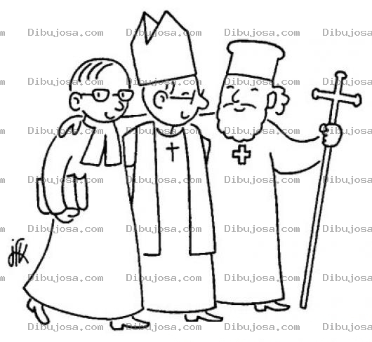 Dibujo para colorear Dibujo De Sacerdotes Catolicos Para Pintar Y Colorear