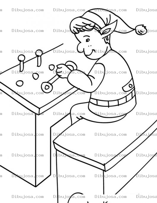 Dibujo para colorear Fabrica De Juguetes De Santa Claus En El Polo Norte Para Pintar Y Colorear