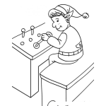 Dibujo para colorear Fabrica De Juguetes De Santa Claus En El Polo Norte Para Pintar Y Colorear