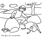 Dibujo para colorear Dibujo De La Oveja Perdida Para Pintar Y Colorear