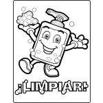 Dibujo para colorear Colorear Jabol Liquido Para Limpiar
