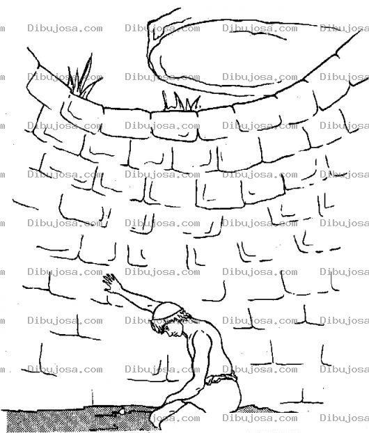 Dibujo para colorear Dibujo De Daniel En El Foso De Los Leones Para Pintar Y Colorear Dibujos Biblicos
