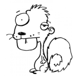 Dibujo para colorear Dibujo De Ardilla Mareada Para Pintar Y Colorear