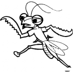 Dibujo para colorear Dibujo De Mantis Religiosa Langosta Quiebra Palitos Para Pintar Y Colorear