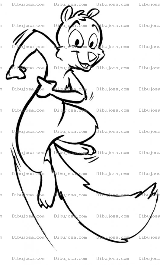 Dibujo para colorear Ardilla Contenta Para Colorear Ardilla Saltando De Felicidad Yupi