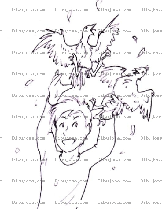 Dibujo para colorear Ibujo De Gallinas Peleando Para Pintar Y Colorear