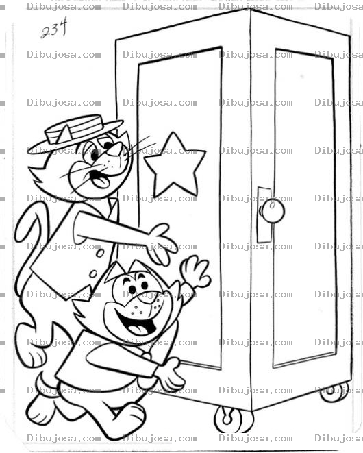 Dibujo para colorear Ibujo De Don Gato Y Su Pandilla Para Pintar Y Colorear A Don Gato Y A Benito