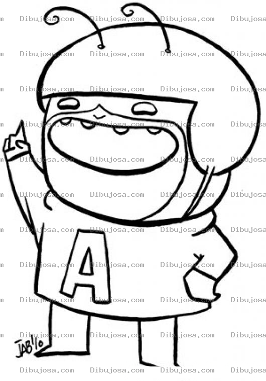 Dibujo para colorear Dibujo De La Hormiga Atomica Para Pintar Y Colorear