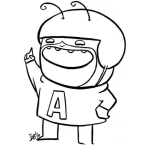 Dibujo para colorear Dibujo De La Hormiga Atomica Para Pintar Y Colorear