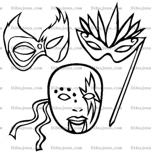 Dibujo para colorear Mascaras Para Colorear
