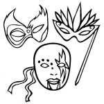 Dibujo para colorear Mascaras Para Colorear