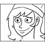 Dibujo para colorear Dibujo De Chica De Santa Claus Para Pintar Y Colorear