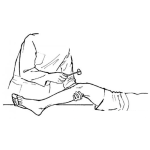 Dibujo para colorear Dibujo De Examen De Rodilla Para Pintar Y Colorear Medico Examinando La Rodilla D Eun Paciente